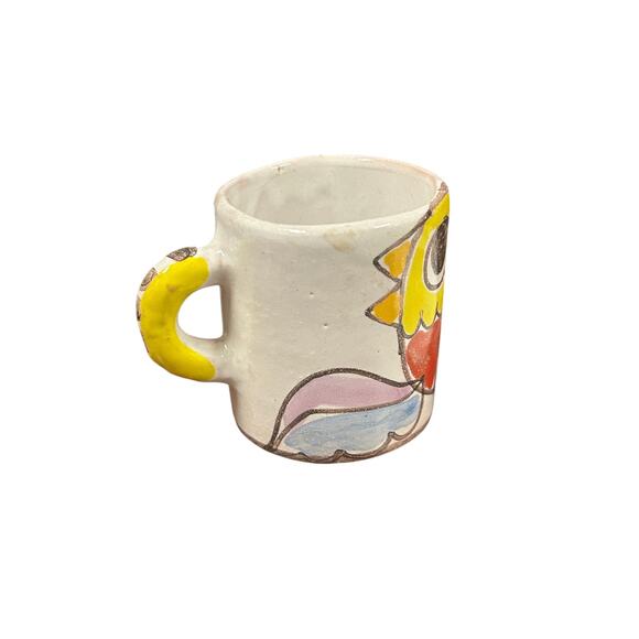 Desimone Italy 13 Signed Vintage Hand Painted Bird Art Pottery Cup and Saucer - Picture 5 of 7